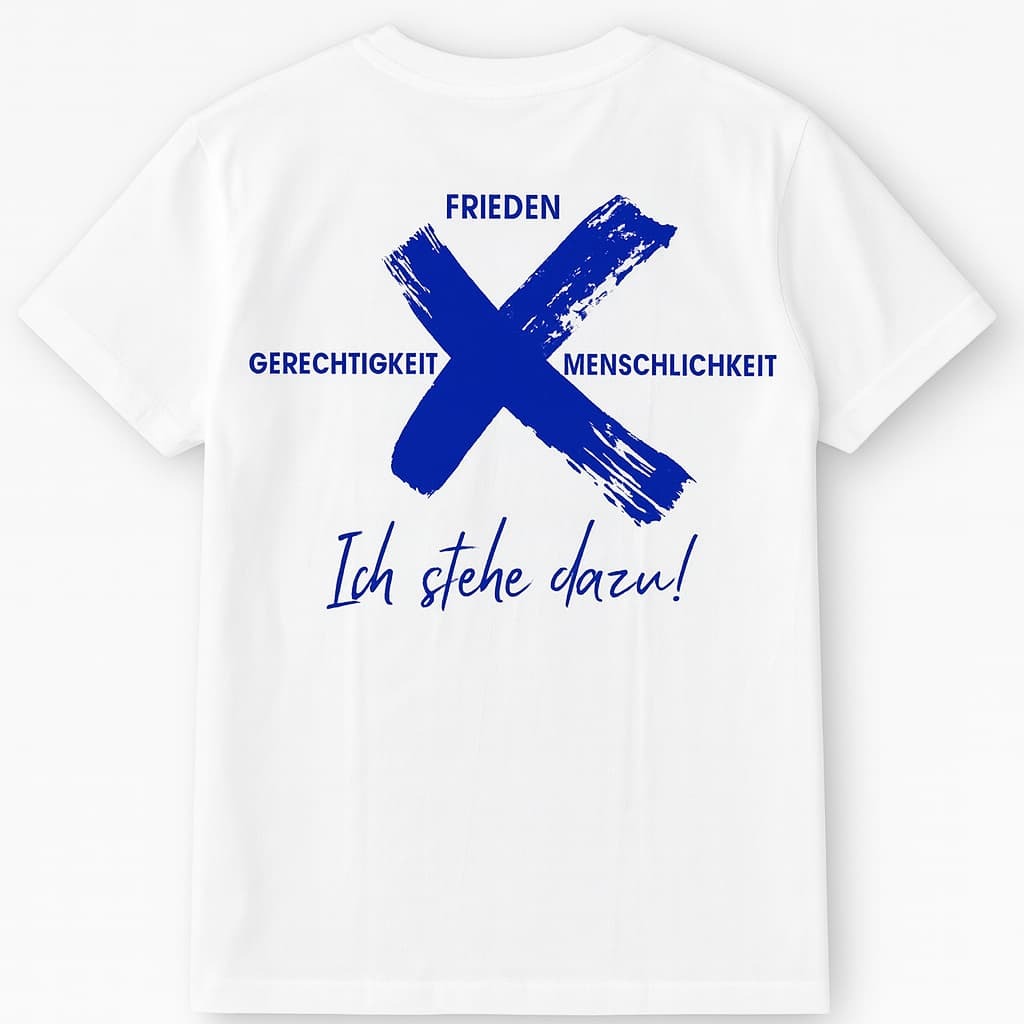 T-Shirt Gerechtigkeitspartei (weiß)